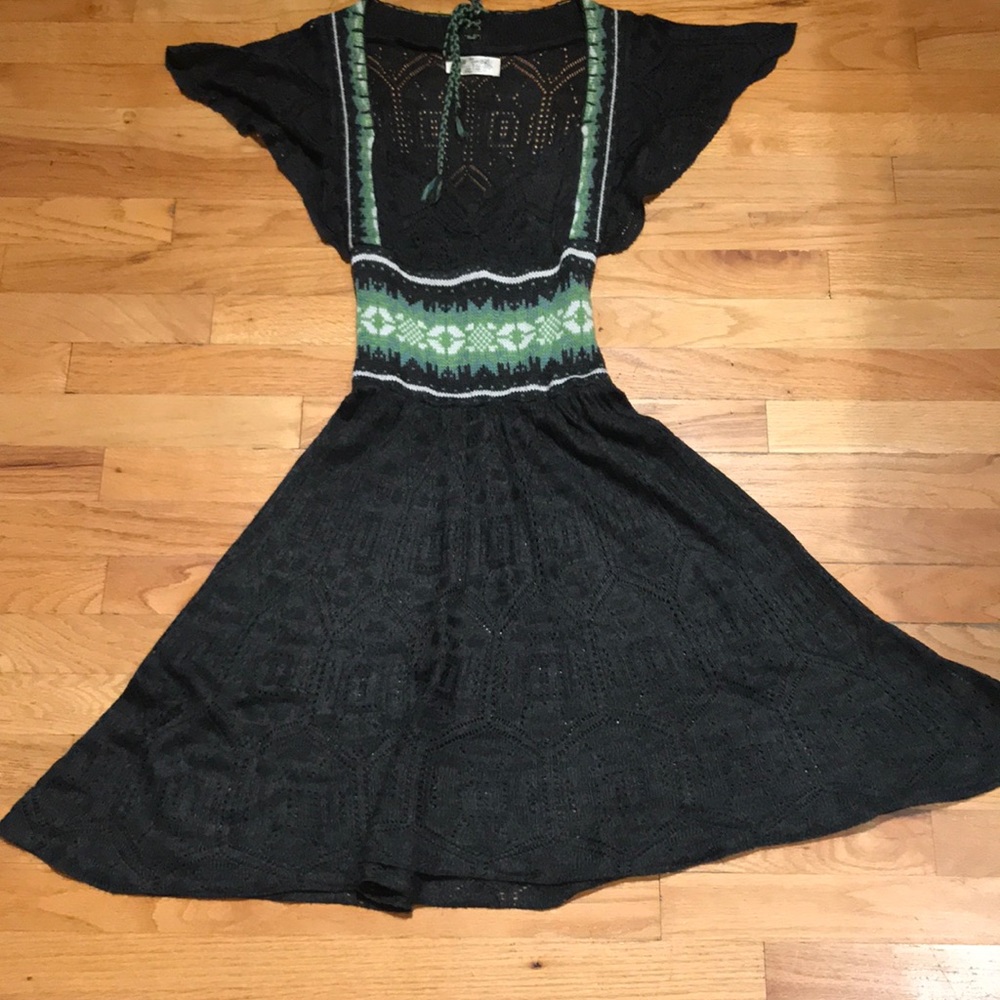 Free People Green Knit Dress